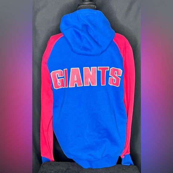 🤩 NFL New York Giants Hoodie Red Blue Men’s Sz M - Picture 2 of 4